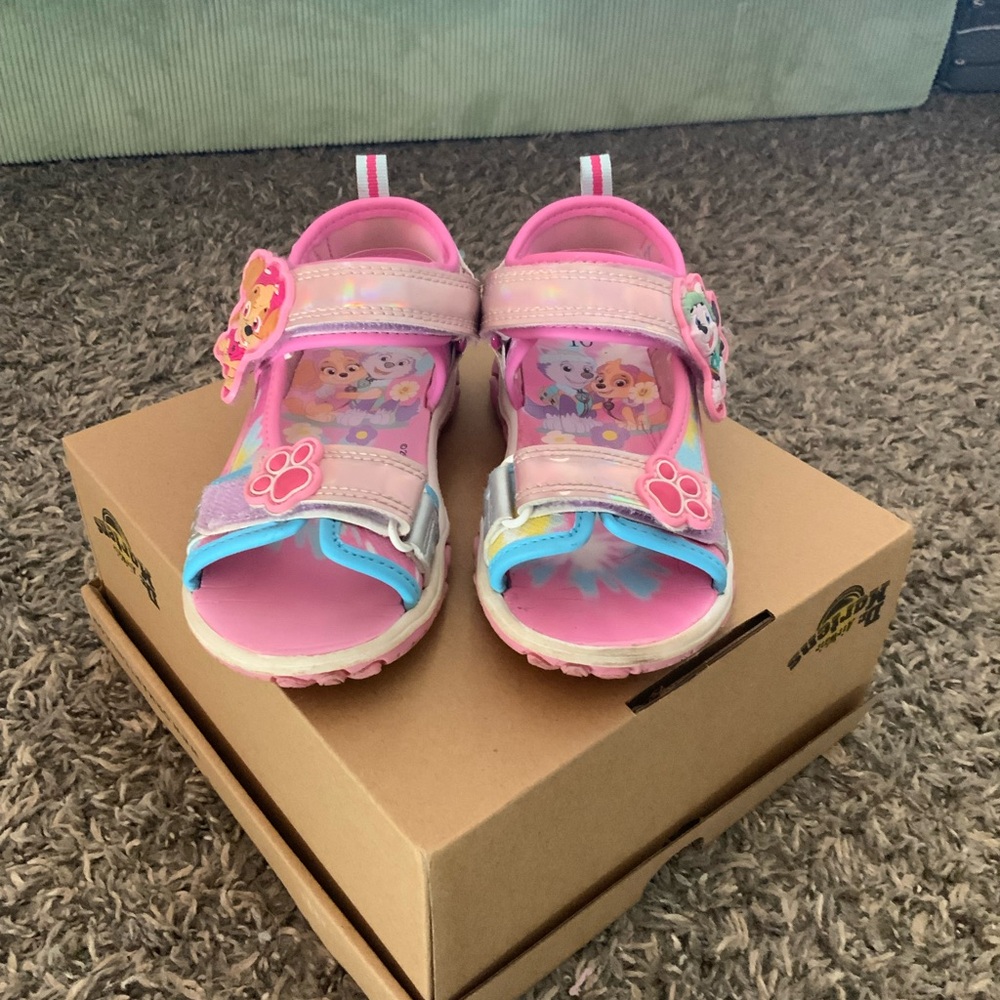 Pink Kids Sandals paw patrol